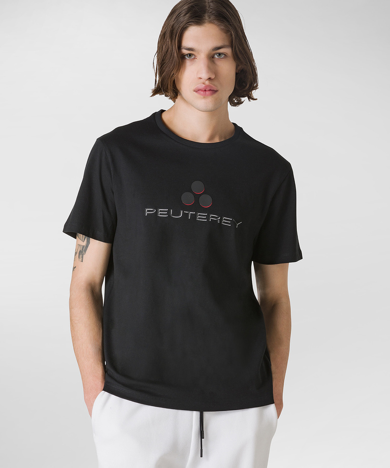 T-shirt con stampa logo sul davanti - saldi uomo | Peuterey