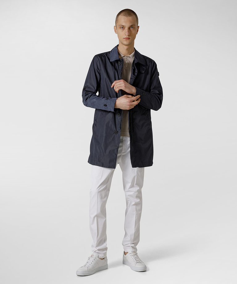 Trench coat in laminated, three-layered fabric - Jackets | Peuterey