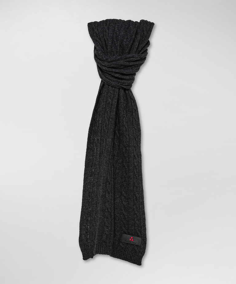 Arran knit scarf in wool blend - Scarves & Beanies For Women | Peuterey