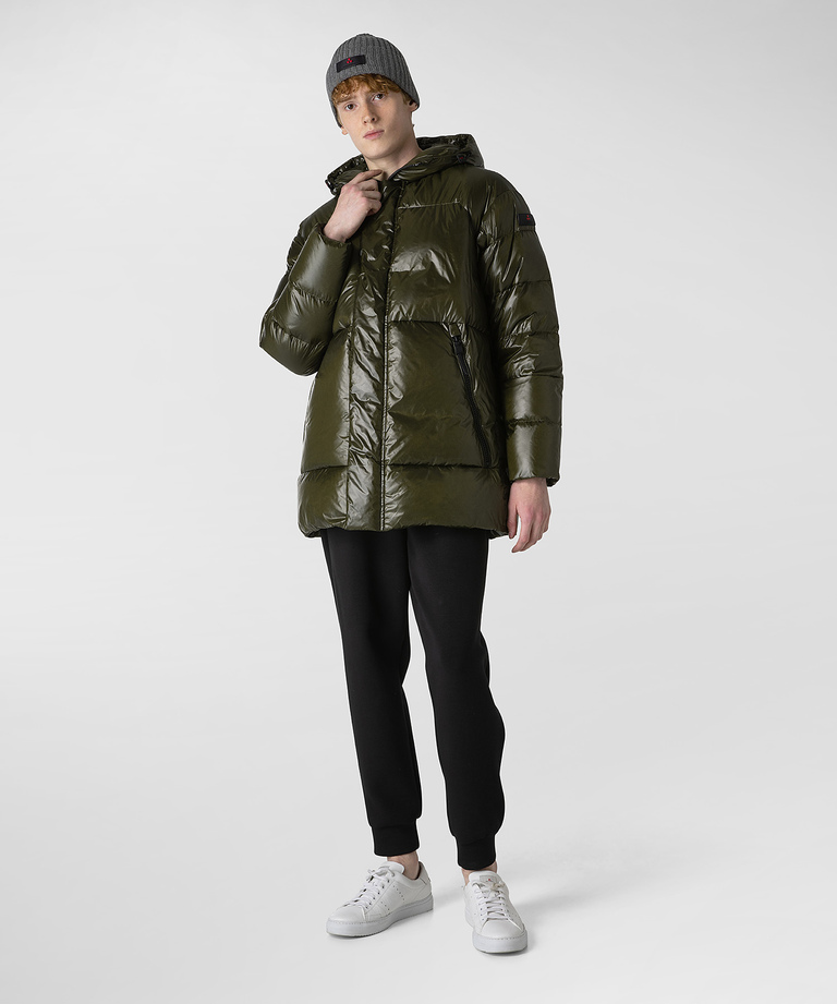 Long and smooth, regular fit down jacket - Water Repellent Jackets | Peuterey