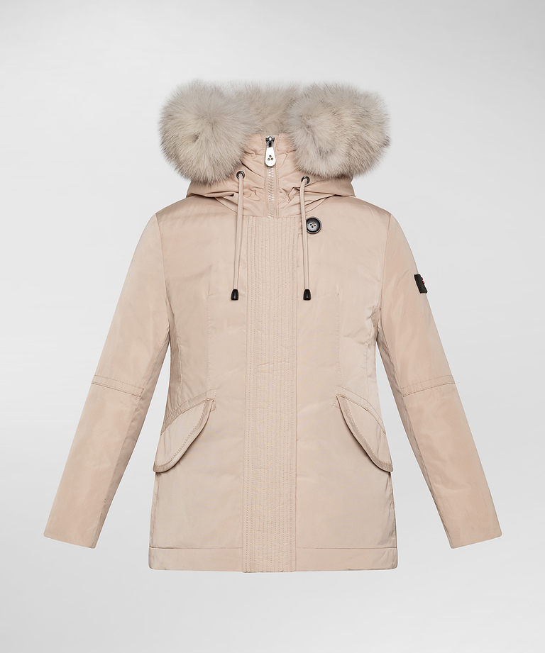 Water repellent down jacket with fur - Kids Outerwear | Peuterey