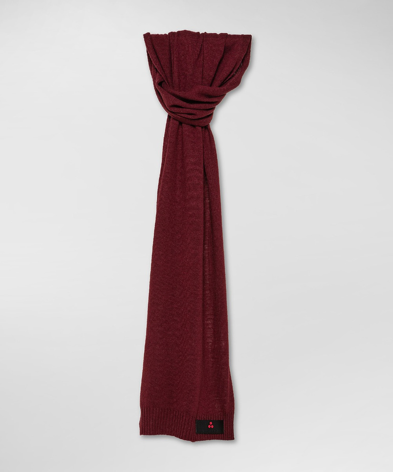 Sciarpa in tricot misto lana con fascetta portalogo - Cappelli e Sciarpe | Peuterey