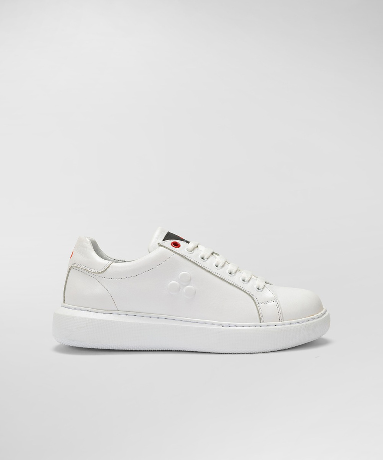 Leather trainers with embossed logo - Trainers | Peuterey