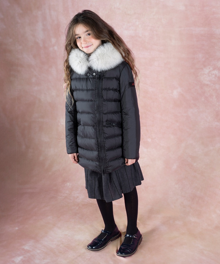 Slim down jacket with fur - Girls and Teens jackets | Peuterey