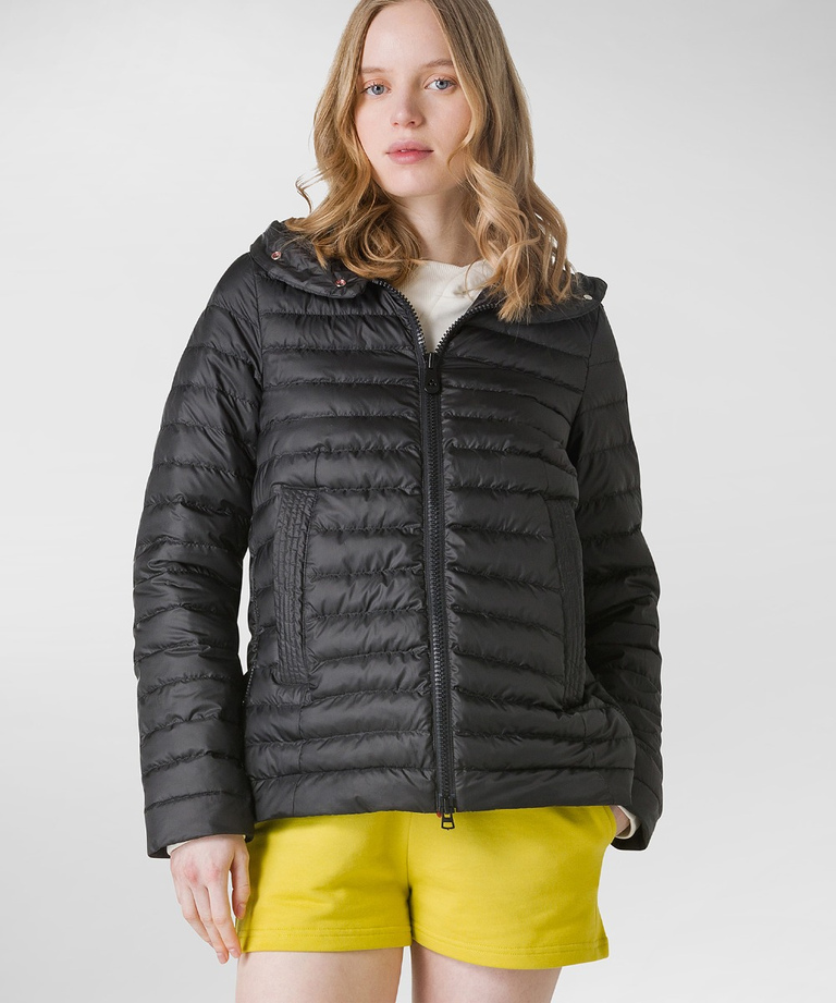 Eco-friendly down jacket with fixed hood - Women's Lightweight Jackets | Peuterey