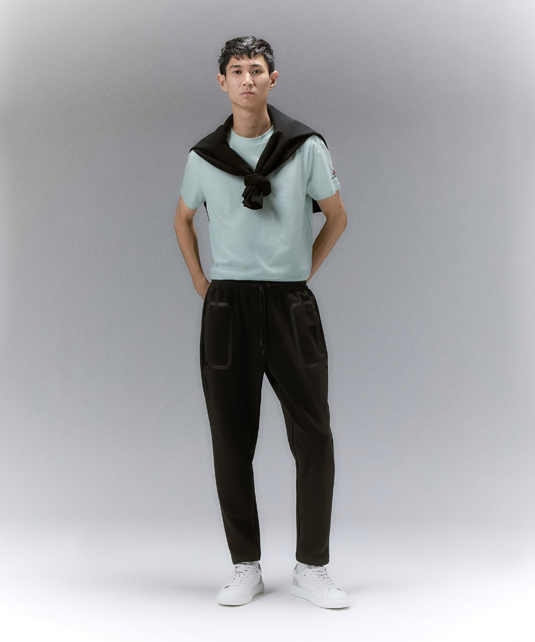 Stretch cotton joggers with taping - Clothing & accessories | Peuterey