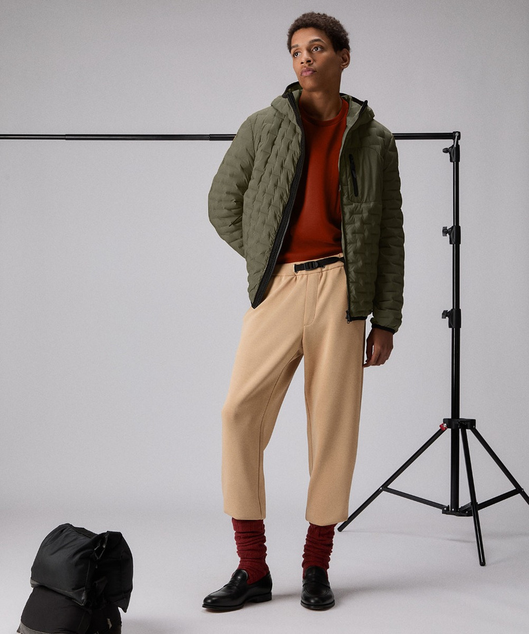 Stretch down jacket with geometric quilting - Transeasonal | Peuterey