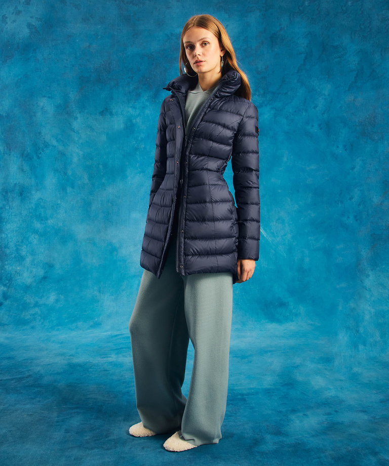 Down jacket with high collar - Long down jacket for women | Peuterey