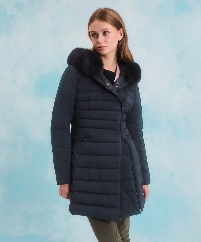 Slim down jacket with fur - Winter jackets for Women | Peuterey