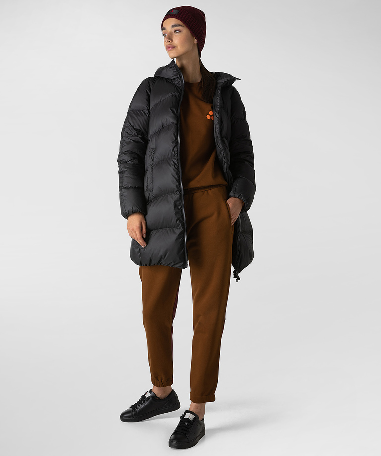 Long down jacket in recycled fabric - Down Jackets | Peuterey