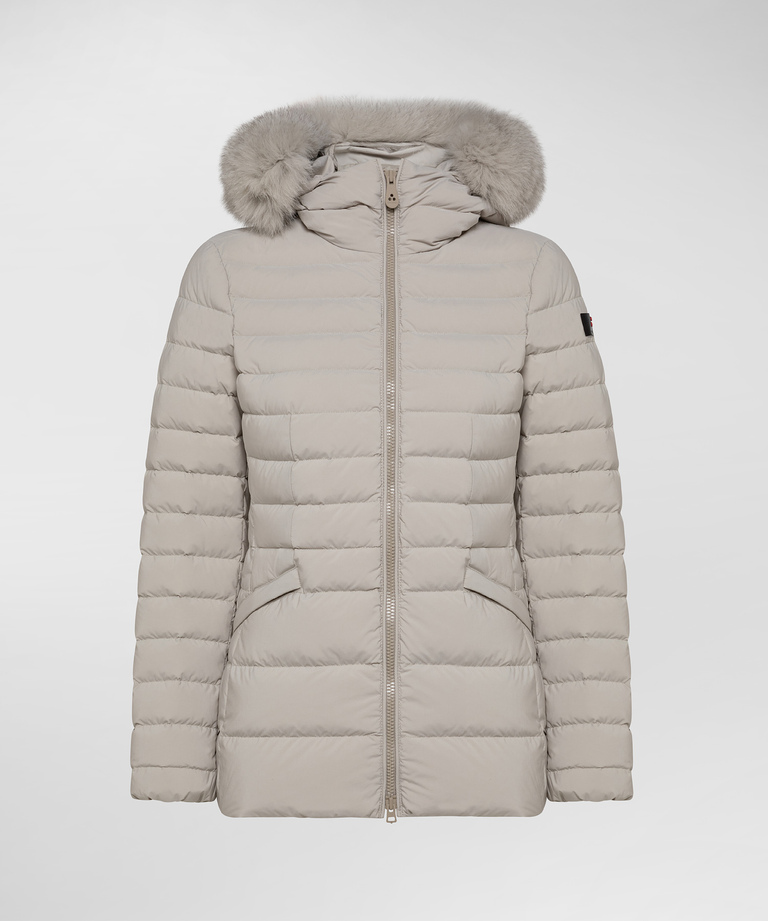 Slim down jacket with fur - Timeless and iconic womenswear | Peuterey