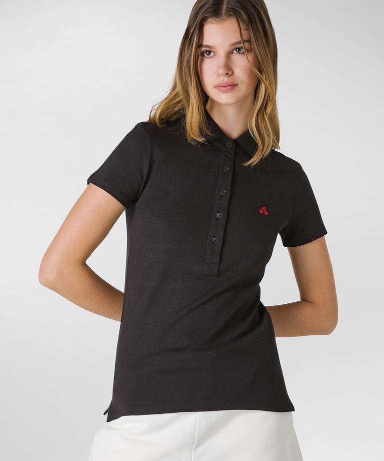 Weiches Piqué-Poloshirt mit gesticktem Logo - Oberteile | Peuterey