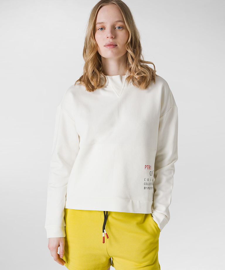 Soft fleece sweater with hood - Timeless and iconic womenswear | Peuterey