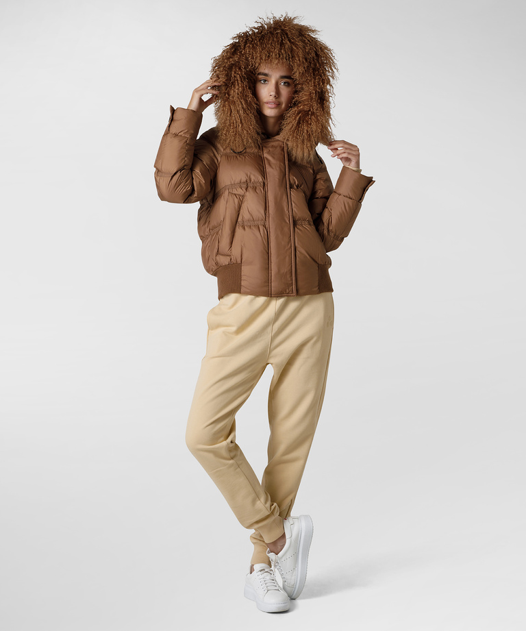 Bomber made of recycled fabric and down - Short down jacket for women | Peuterey
