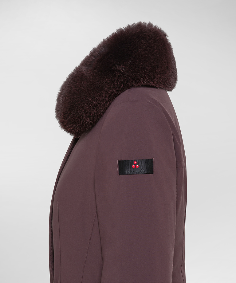 Slim jacket with fur