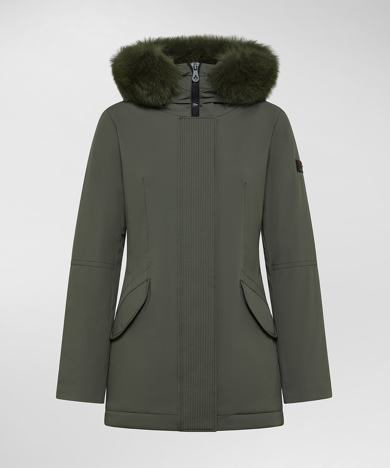 Slim fit jacket with matching colour fur - Women's Preview | Peuterey
