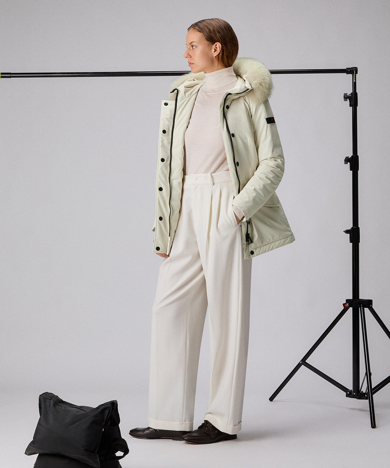 Slim fit jacket with matching colour fur - Women's Preview | Peuterey