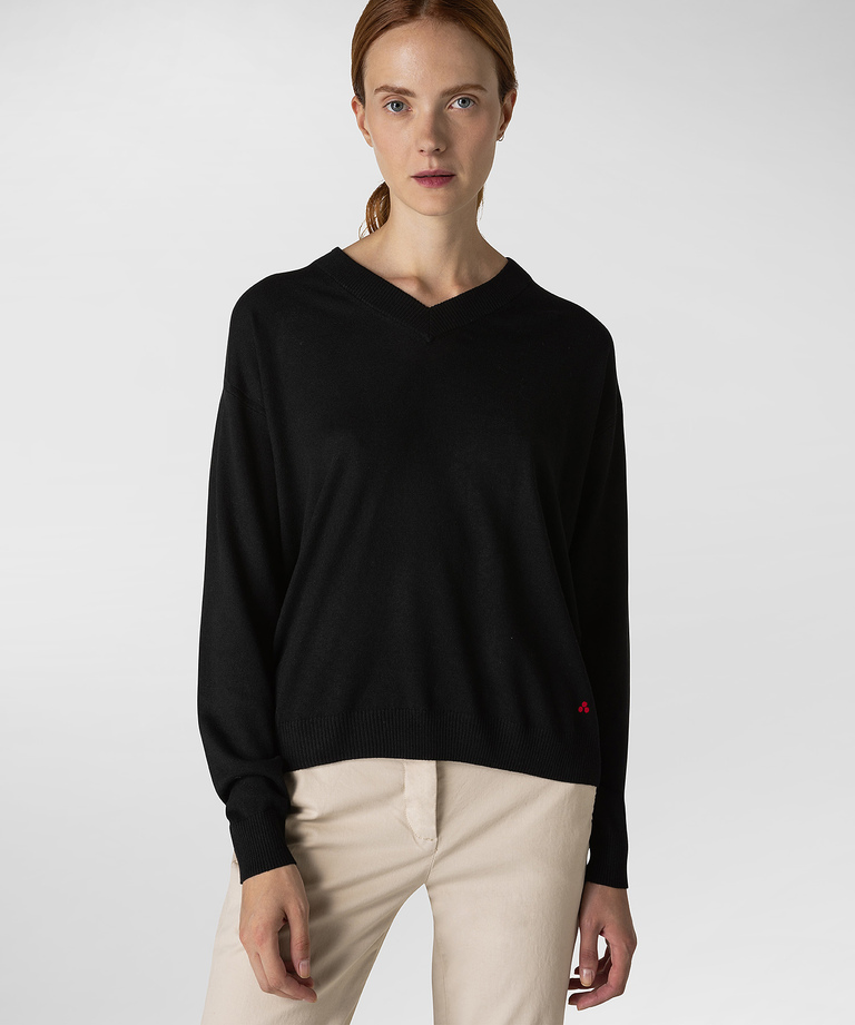 Sweatshirt aus feinem Baumwolltrikot - Oberteile | Peuterey