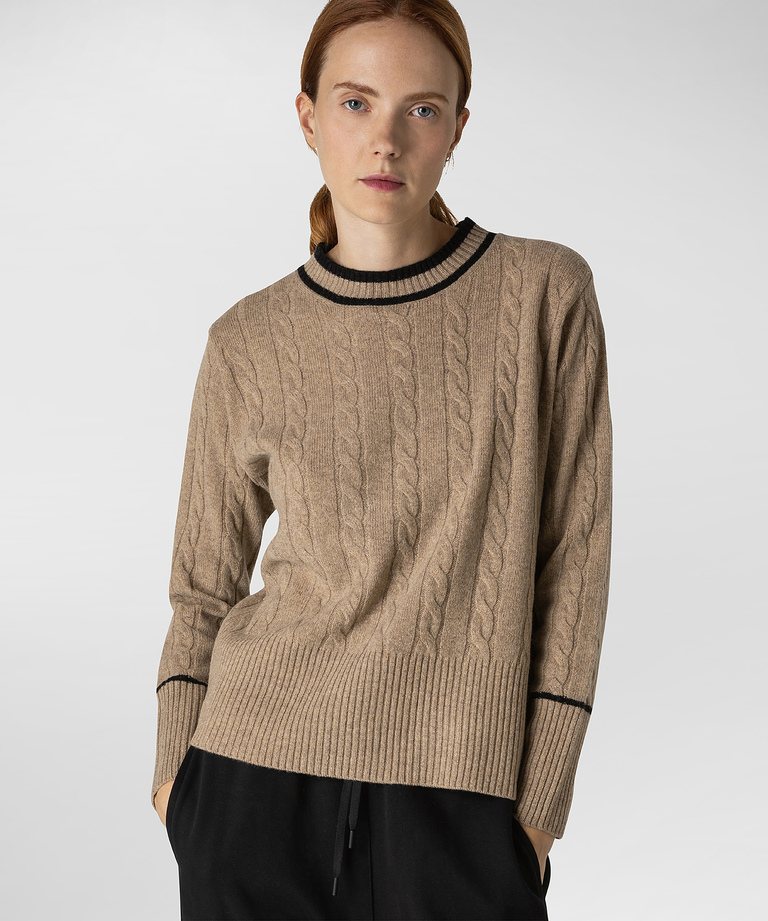 Pullover mit Rundhalsausschnitt aus 100 % Merinowolle - Kleidung | Peuterey