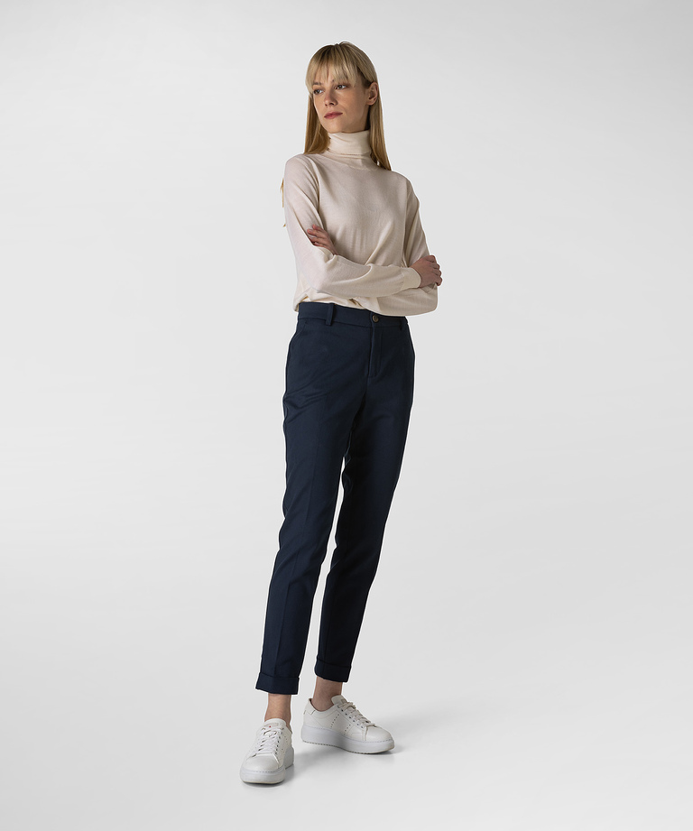 Gabardine stretch-cotton chino trousers - Women's Clothing | Peuterey