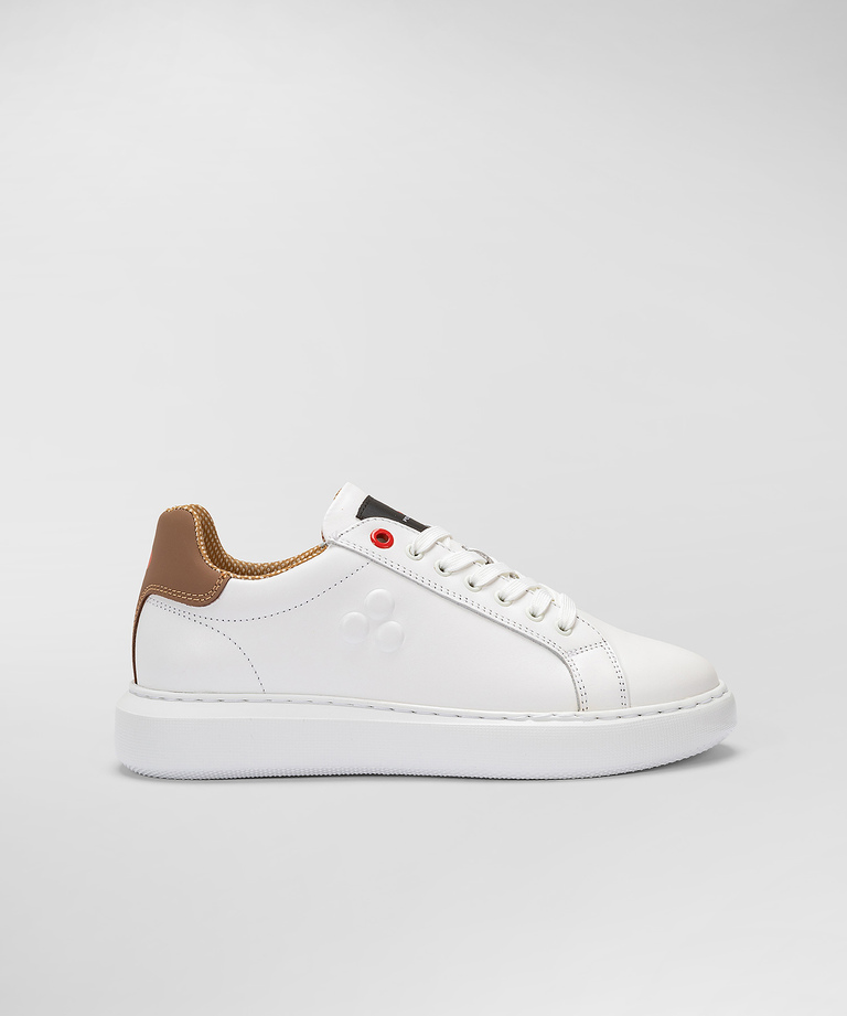 Leather trainers with embossed logo | Peuterey