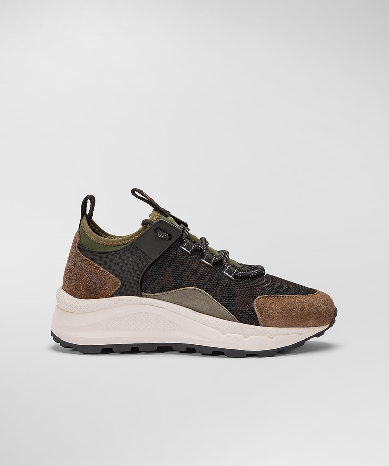 Camouflage design sneakers with platform sole - Trainers | Peuterey