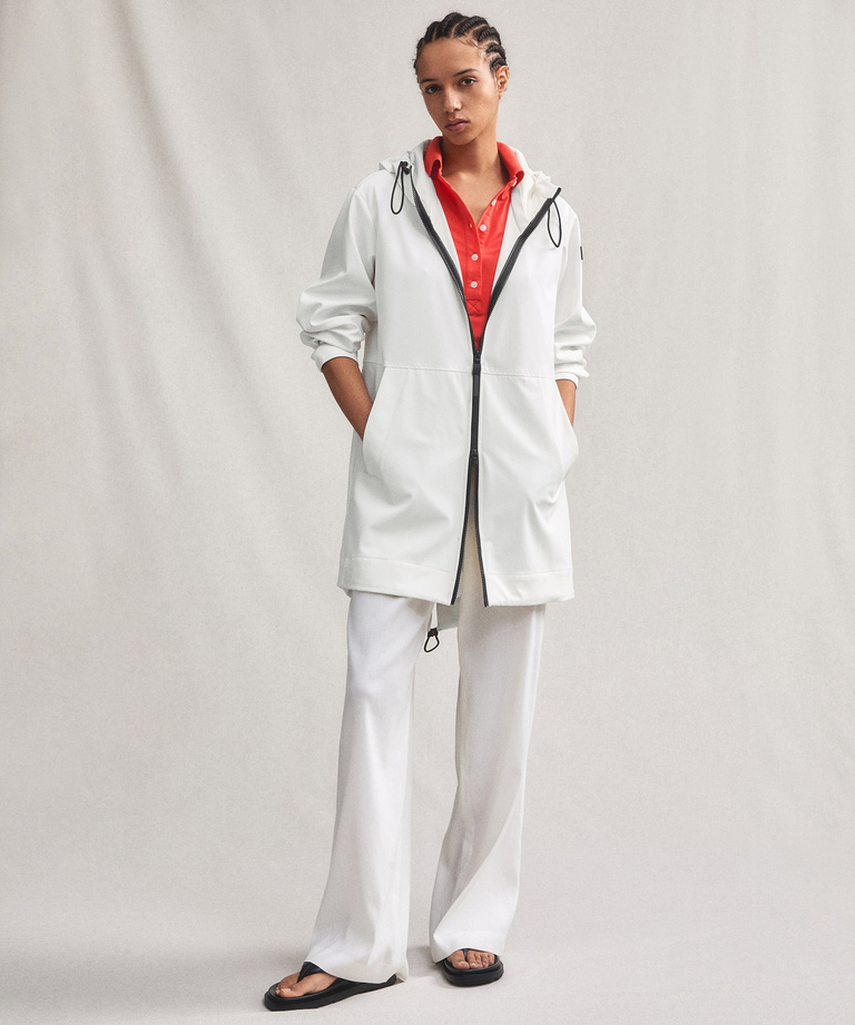 Swallow tail parka in stretch nylon - Preview Women's Collection Spring-Summer 2023 | Peuterey