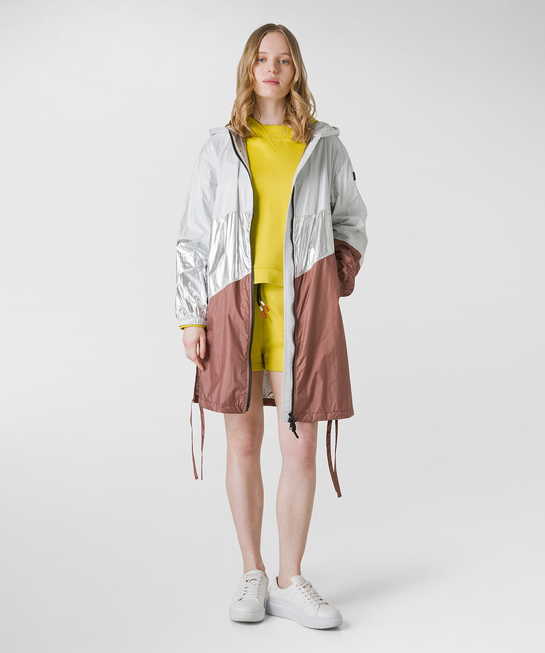 Ultra-light colour block parka - Long down jacket for women | Peuterey