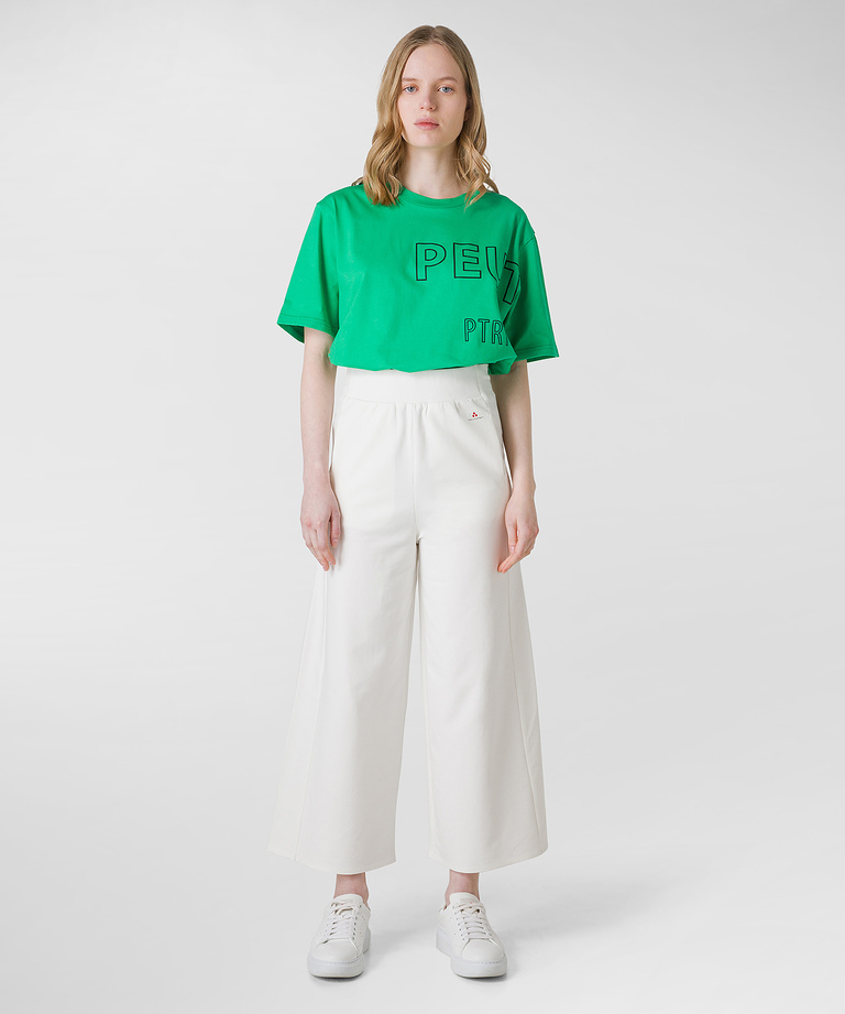 Stretch cotton fleece trousers - Timeless and iconic womenswear | Peuterey