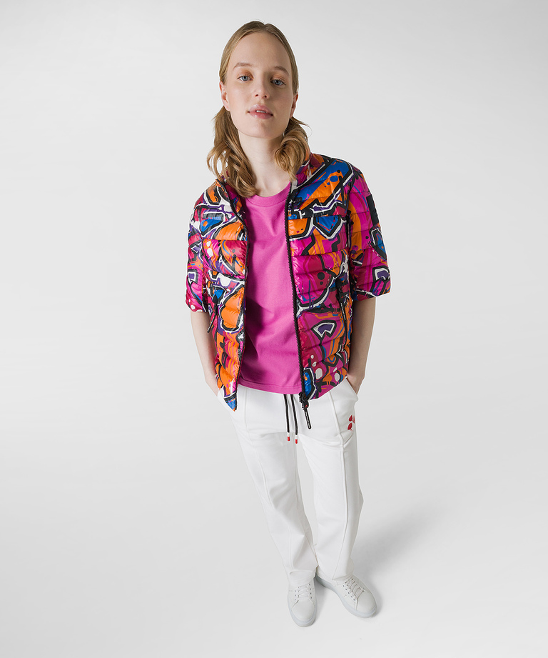 Short 100% recycled nylon down jacket - Gilet & sleeveless padded jacket for women | Peuterey