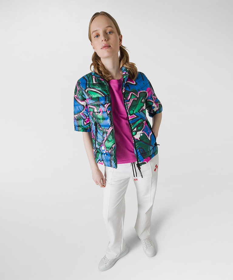 Kurze Daunenjacke aus 100% recyceltem Nylon - Westen und ärmellose Jacken für Damen | Peuterey