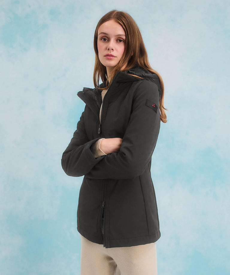 Smooth jacket in bi-stretch fabric - Windbreakers and Bomber Jackets for women | Peuterey
