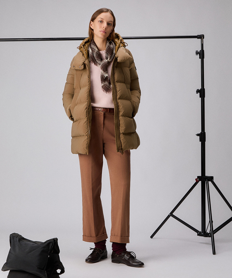 Down jacket with contrasting hood - Women's Preview | Peuterey