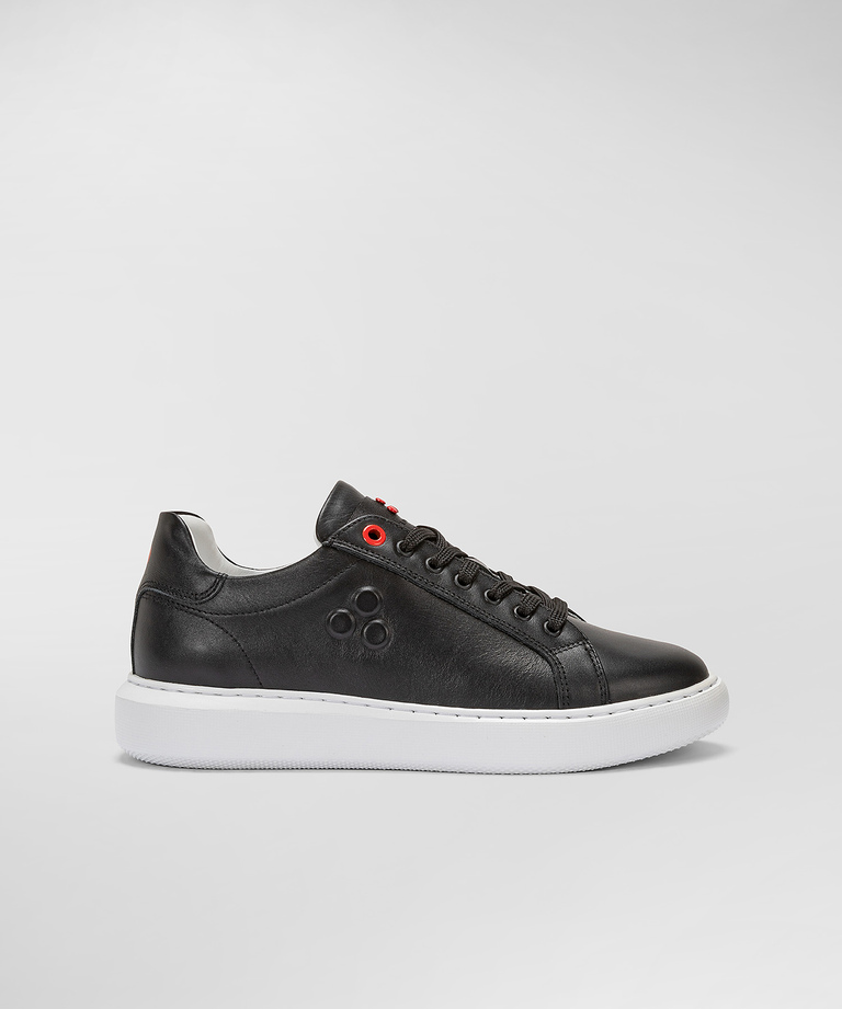 Leather trainers with embossed logo - Gifts for Her | Peuterey