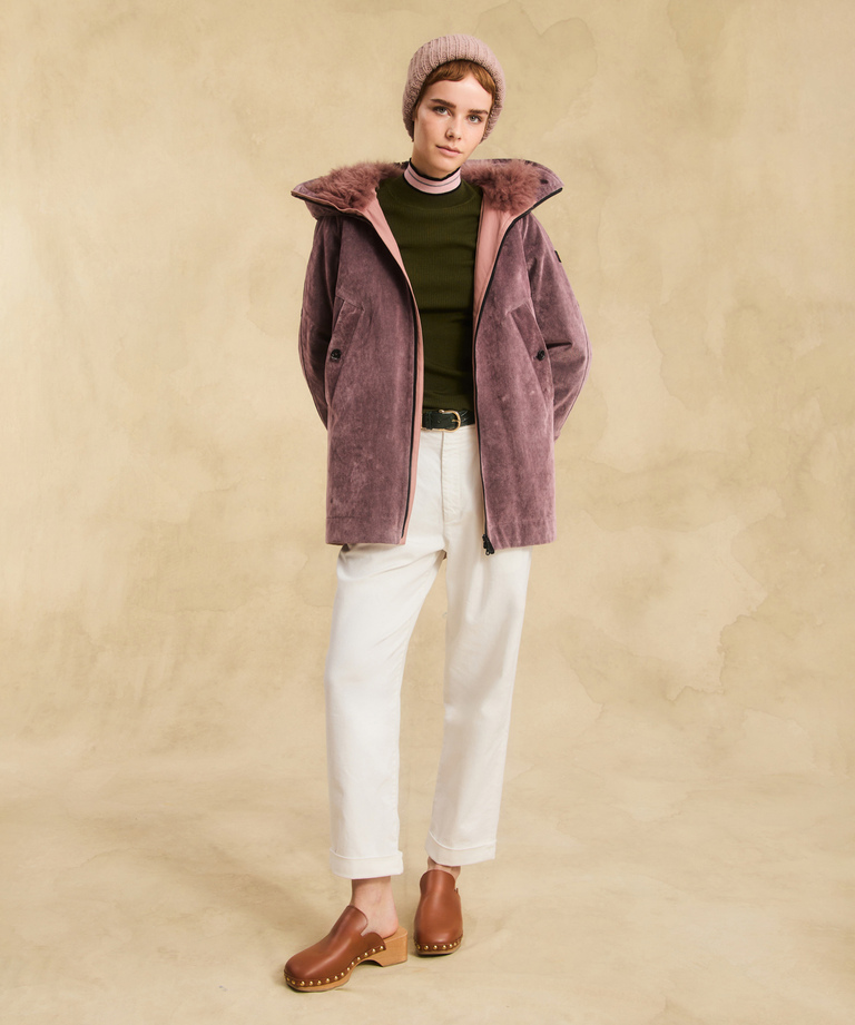Velvet-like fabric parka - Fall-Winter 2023 Womenswear Collection | Peuterey
