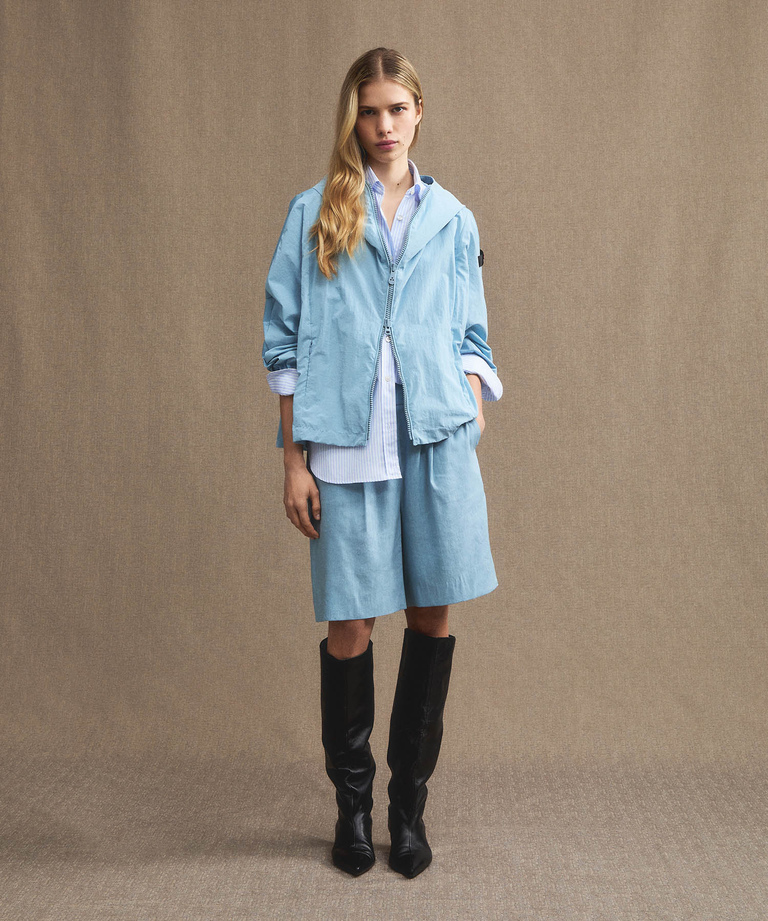 Short pearly-effect windbreaker - Lightweight jackets & Windbreakers for women | Peuterey
