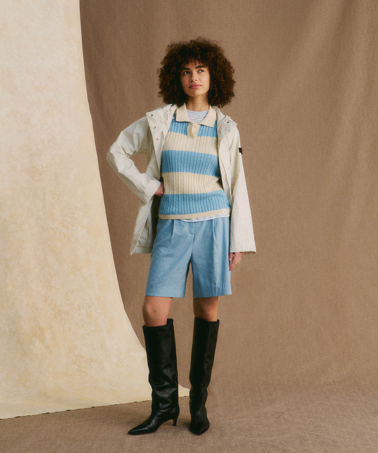 Linen windbreaker - Women's Jackets - Outerwear Collection | Peuterey