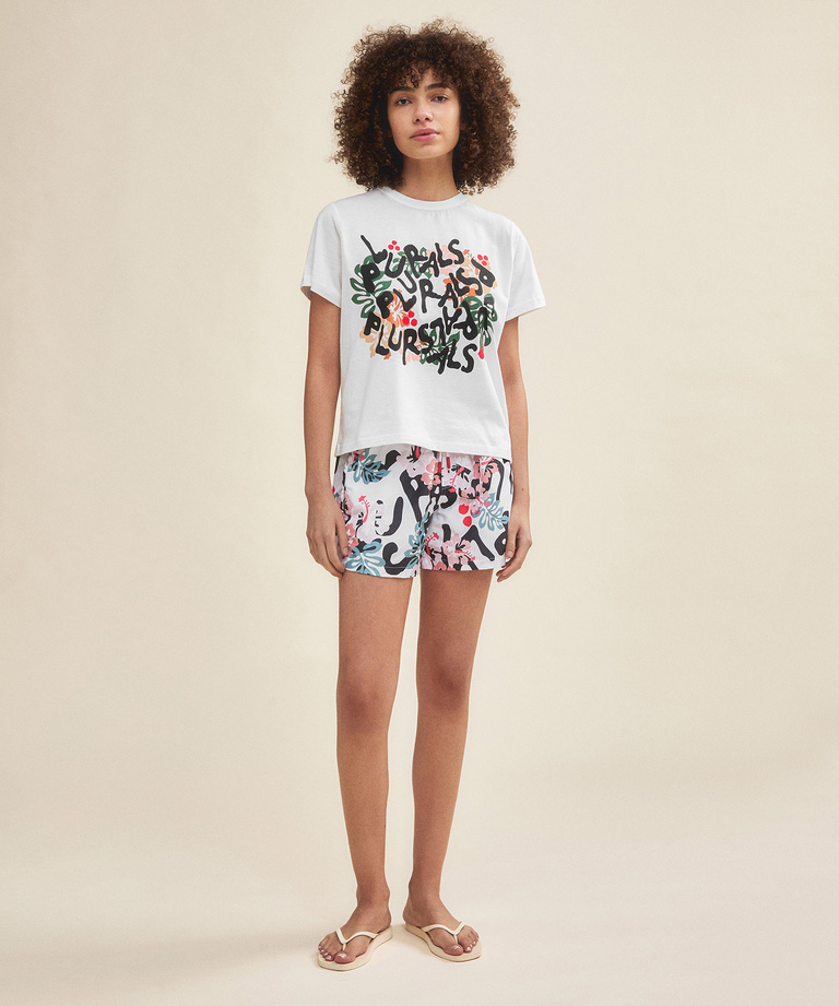 T-shirt with front print - Plurals Collection Women | Peuterey