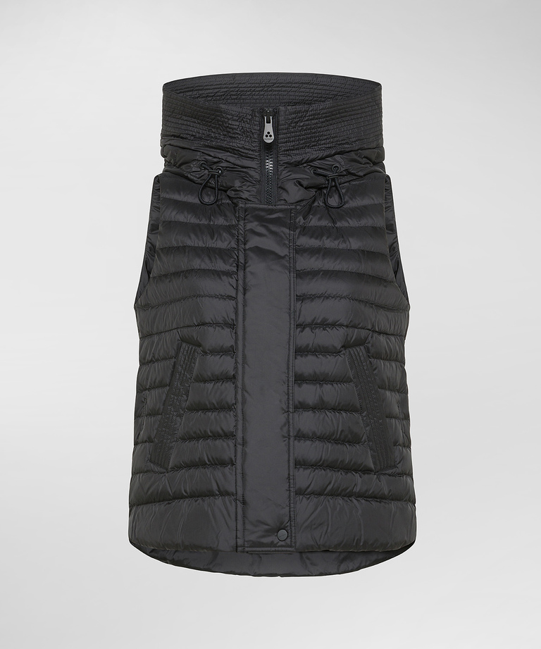 Padded vest with large hood - Gilet & sleeveless puffer jacket for women | Peuterey