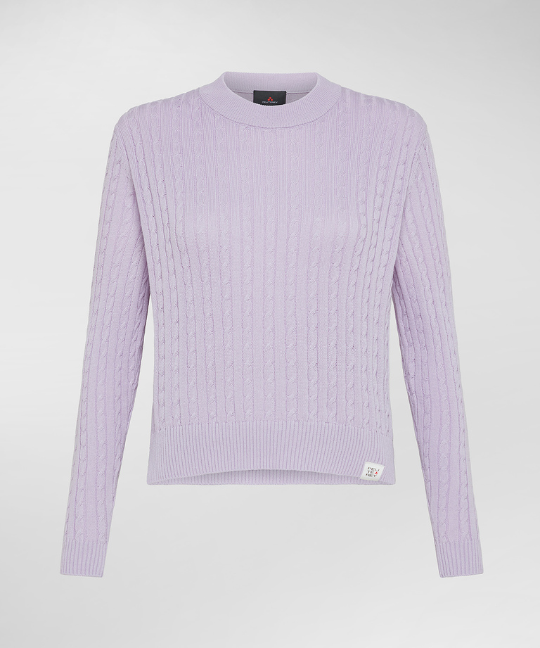 Cotton cable knit sweater - Women's Clothing | Peuterey