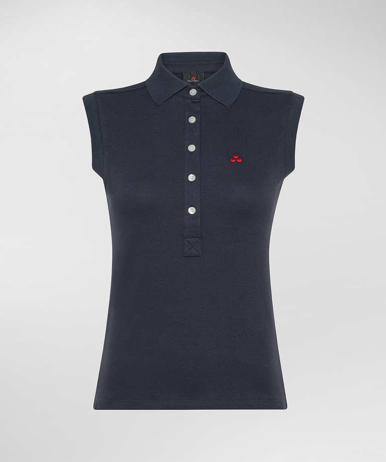 Sleeveless piqué polo shirt - Women's Top and Sweatshirts | Peuterey