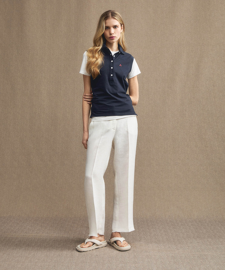 Sleeveless piqué polo shirt - Timeless and iconic womenswear | Peuterey