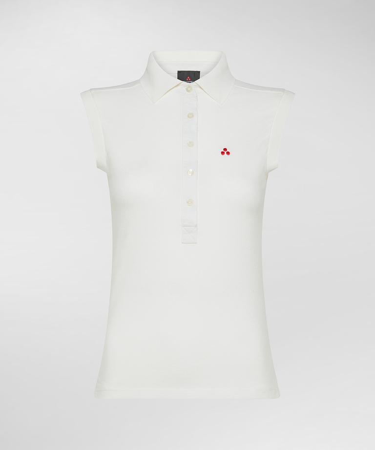 Sleeveless piqué polo shirt - Women's Top and Sweatshirts | Peuterey