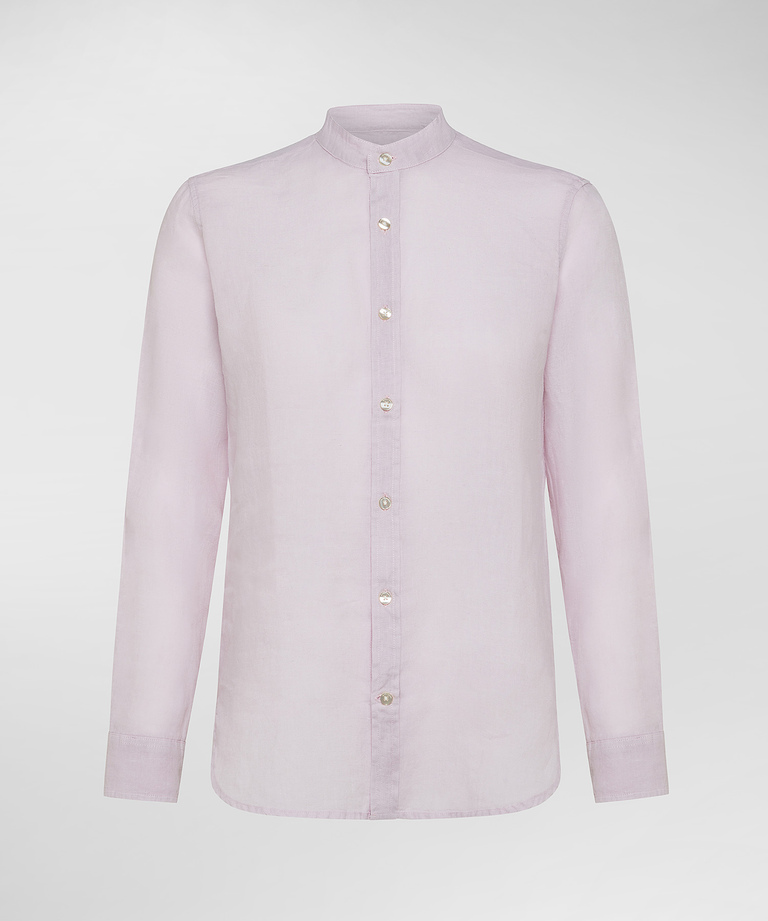 Camicia di lino collo alla coreana - Abbigliamento Donna | Peuterey