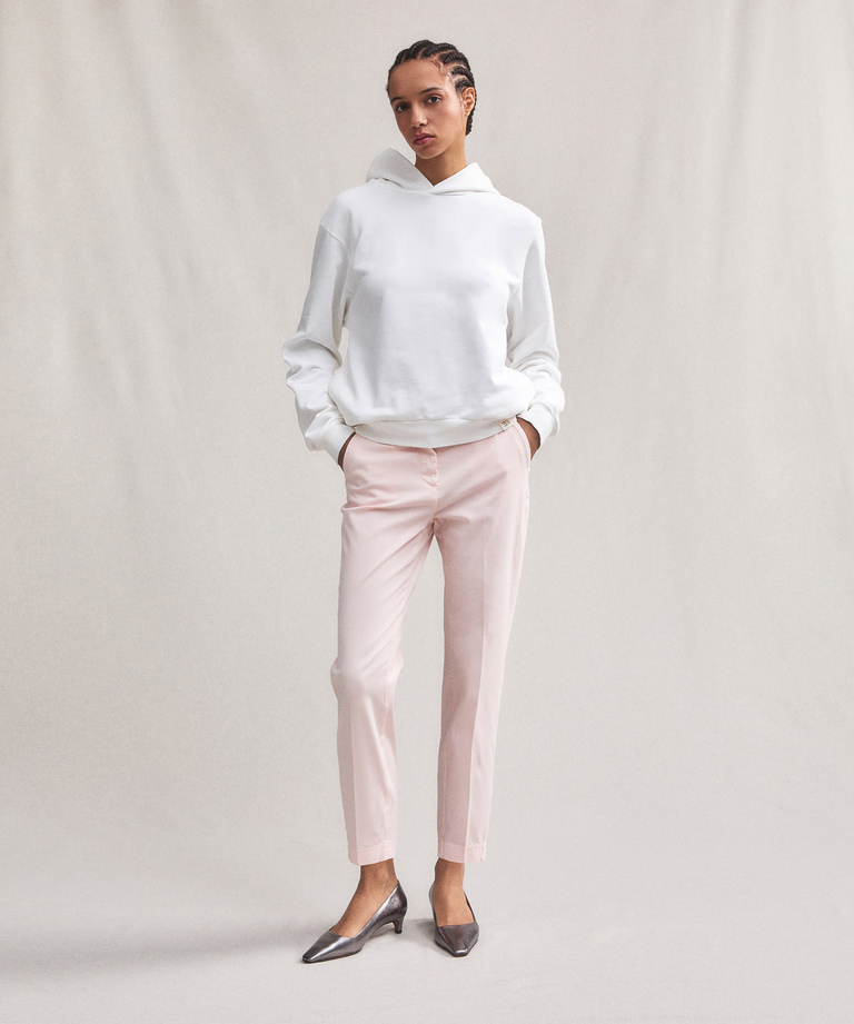 Stretch cotton gabardine trousers - Lightweight clothing for women | Peuterey