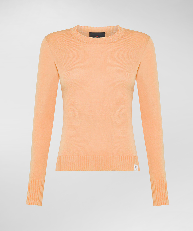 Crew neck sweater with contrasting cuffs - Everyday apparel - Women's clothing | Peuterey