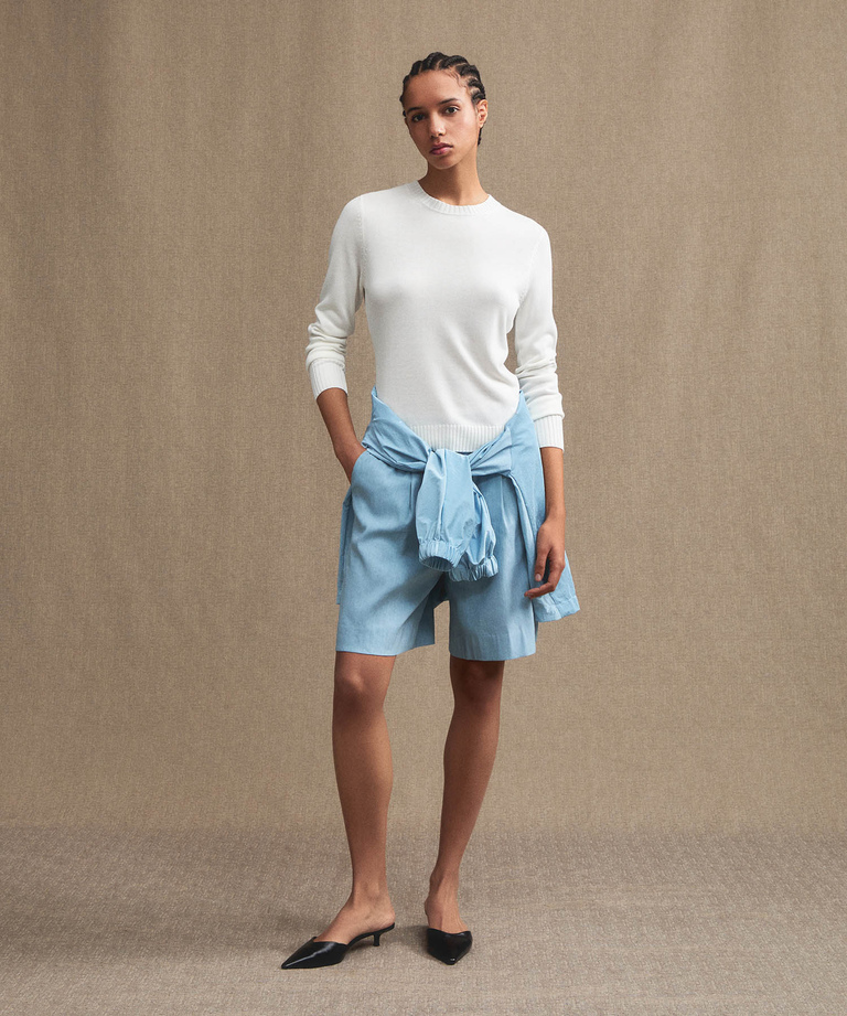 Rollkragenpullover mit kontrastierenden Bündchen - Pullover und Sweatshirts für Damen | Peuterey