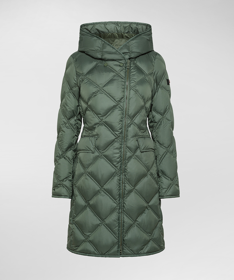 Long Down Jacket With Diamond Quilting - Long puffer and down jackets for women | Peuterey