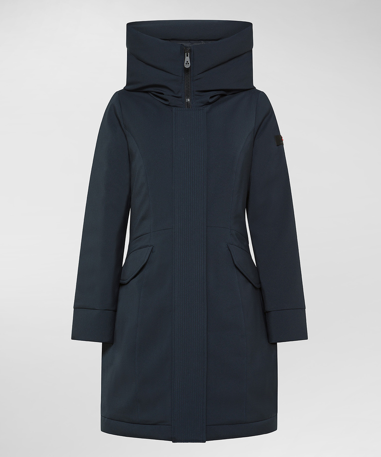 Windproof Coat With Wide Collar - Windbreakers for women | Peuterey