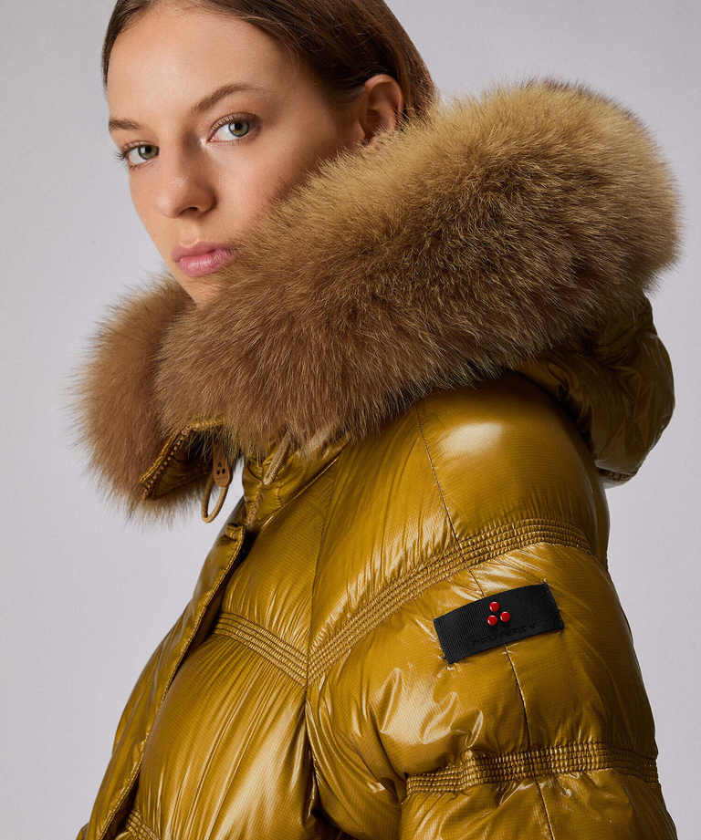 SHINY NYLON RIPSTOP DOWN JACKET
